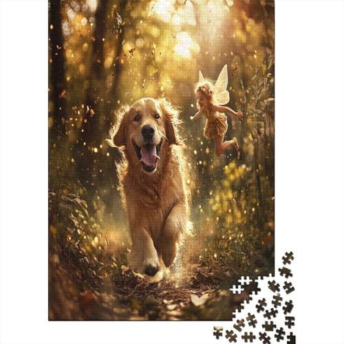 The Labrador Retriever 1000-teiliges Puzzle Stressabbau-Spielzeug Puzzle 1000 Teile Holzpuzzle Erwachsene Herausforderung Für Erwachsene Und Kinder Ab 12 Jahren 1000pcs (75x50cm) von GAOYUCHUN