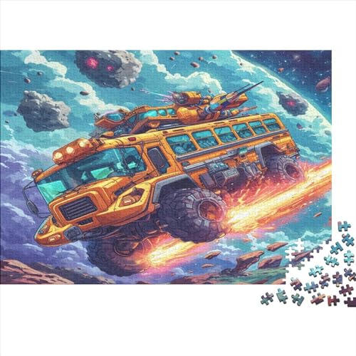 The School Bus 300 Teile Puzzle Für Erwachsene Lernspiel Spielzeug Geschenk Für Erwachsene Und Kinder Ab 12 Jahren 300pcs (40x28cm) von GAOYUCHUN