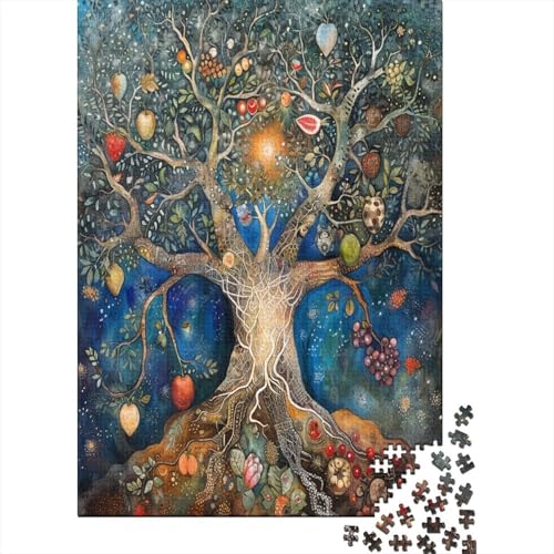 The Trees 300-teiliges Puzzle Für Erwachsene Kinder Geschicklichkeitsspiel Für Die Ganze Familie Für Erwachsene Und Kinder Ab 12 Jahren 300pcs (40x28cm) von GAOYUCHUN