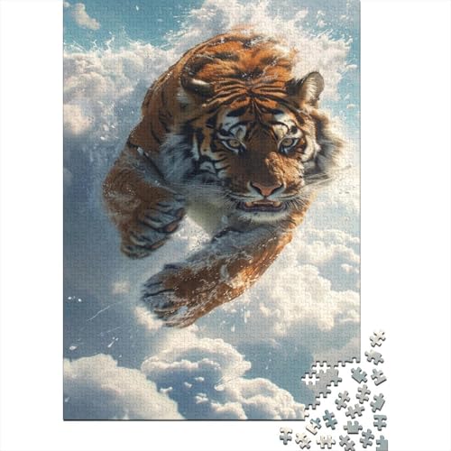 Tiger 1000-teiliges Puzzle Für Erwachsene Kinder Geschicklichkeitsspiel Für Die Ganze Familie Für Erwachsene Und Kinder Ab 12 Jahren 1000pcs (75x50cm) von GAOYUCHUN