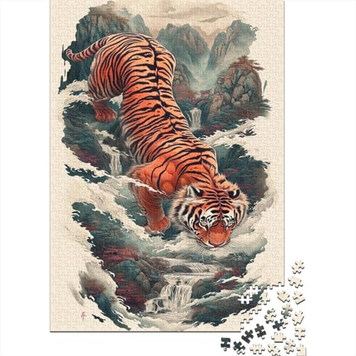 Tiger Puzzle 1000 Teile Für Erwachsene Puzzles Geschicklichkeitsspiel Für Die Ganze Familie Puzzle Für Erwachsene Und Kinder Ab 14 Jahren 1000pcs (75x50cm) von GAOYUCHUN