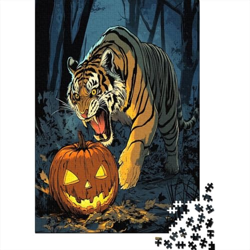 Tiger Puzzle 1000 Teile Lernspiel Spielzeug Geschenk Holzpuzzle Erwachsene Abbauen Familien Für Erwachsene Und Kinder 1000pcs (75x50cm) von GAOYUCHUN