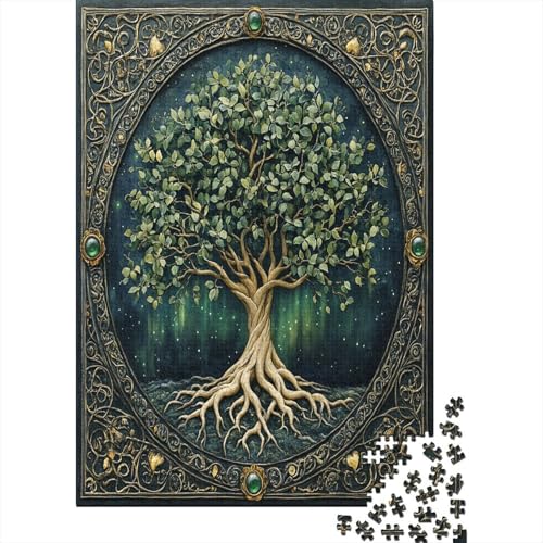 Tree of Life 1000 Teile Puzzles Lernspiel Spielzeug Geschenk Puzzle 1000 Teile Puzzles Heim Dekoration Stressabbau-Spielzeug Für Erwachsene Und Kinder Ab 12 Jahren 1000pcs (75x50cm) von GAOYUCHUN