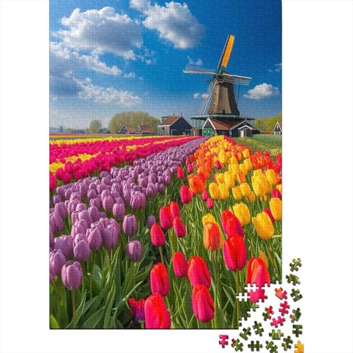 Tulips 300 Teile Puzzle Für Erwachsene Geschicklichkeitsspiel Für Die Ganze Familie Puzzle Für Erwachsene Und Kinder Ab 14 Jahren 300pcs (40x28cm) von GAOYUCHUN
