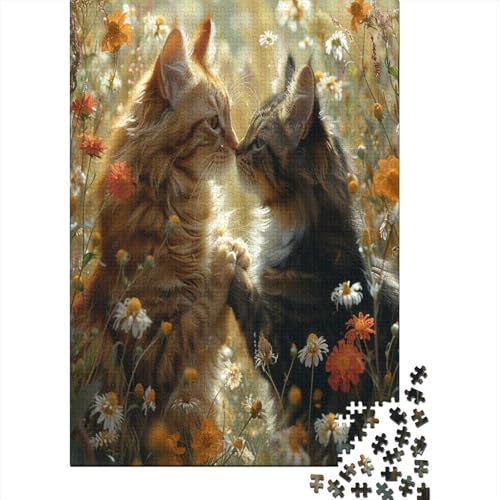 Two Cats 1000 Teile Puzzle Für Erwachsene Geschicklichkeitsspiel Für Die Ganze Familie Für Erwachsene Und Kinder Ab 12 Jahren 1000pcs (75x50cm) von GAOYUCHUN