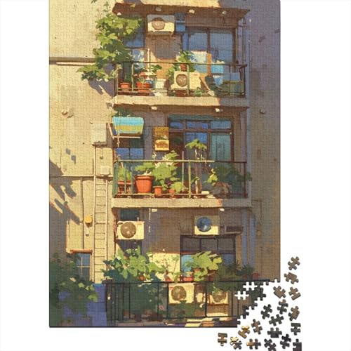 Vibrant House Puzzle 1000 Teile Erwachsene Lernspiel Spielzeug Geschenk Holzpuzzle Erwachsene Für Erwachsene Und Kinder 1000pcs (75x50cm) von GAOYUCHUN