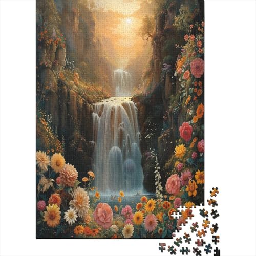 Waterfall Flower 500 Teile Puzzle Für Erwachsene Lernspiel Spielzeug Geschenk Puzzle Für Erwachsene Und Kinder Ab 14 Jahren 500pcs (52x38cm) von GAOYUCHUN