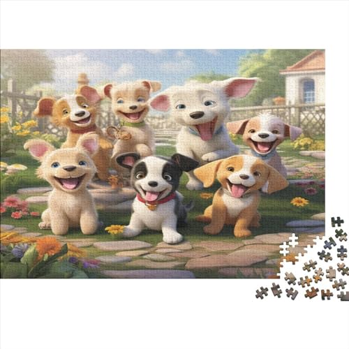 Welpen 1000 Teile,Impossible Puzzle,Geschicklichkeitsspiel Für Die Ganze Familie, Erwachsenen Puzzlespiel Puzzel 1000pcs (75x50cm) von GAOYUCHUN