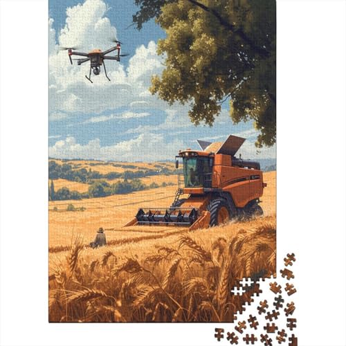 Wheat Harvest 500 Teile Puzzle Für Erwachsene Brain Challenge Spielen Character Puzzles Spiel Puzzle Für Erwachsene Und Kinder Ab 14 Jahren 500pcs (52x38cm) von GAOYUCHUN