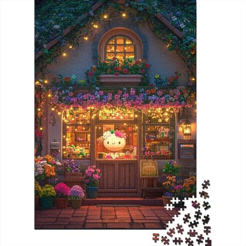 Whimsical Colorful House Puzzle 1000 Teile Erwachsene Abbauen Familien Holzpuzzle Erwachsene Schwieriges Für Erwachsene Und Kinder Ab 12 Jahren 1000pcs (75x50cm) von GAOYUCHUN