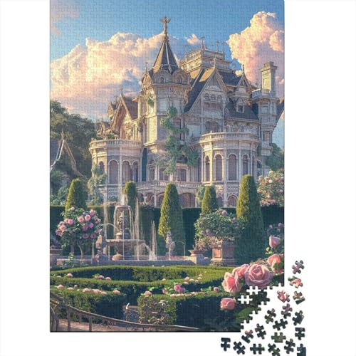 White Castle Puzzle mit 500 Teilen für Erwachsene, klassisches unmögliches Puzzle, buntes Puzzle für Familie oder Kinder, 500 Teile (52 x 38 cm) von GAOYUCHUN