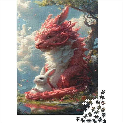 White Dragon Puzzle 500 Teile Für Erwachsene Puzzles Puzzlespiele Für Die Ganze Familie Puzzle Für Erwachsene Und Kinder Ab 14 Jahren 500pcs (52x38cm) von GAOYUCHUN