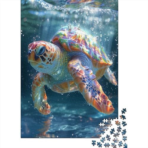 Wildly Turtle 300 Stück Puzzles Lernspiel Spielzeug Geschenk Geschicklichkeitsspiel Für Die Ganze Familie Puzzle Für Erwachsene Und Kinder Ab 14 Jahren 300pcs (40x28cm) von GAOYUCHUN