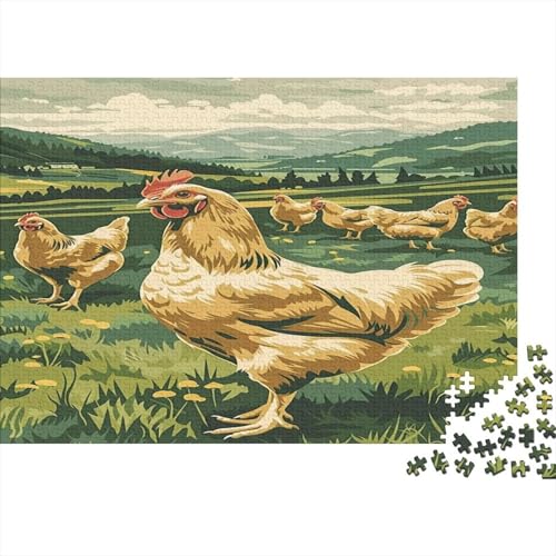 Yellow Chicken Puzzle 500 Teile Für Erwachsene Puzzles Geschicklichkeitsspiel Für Die Ganze Familie Puzzle Für Erwachsene Und Kinder Ab 14 Jahren 500pcs (52x38cm) von GAOYUCHUN