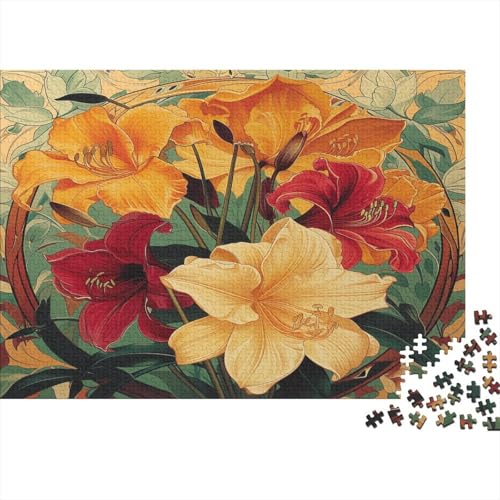 with Color Flowers Puzzle 500 Teile Für Erwachsene Puzzles Geschenke Für Frauen Puzzle Für Erwachsene Und Kinder Ab 14 Jahren 500pcs (52x38cm) von GAOYUCHUN