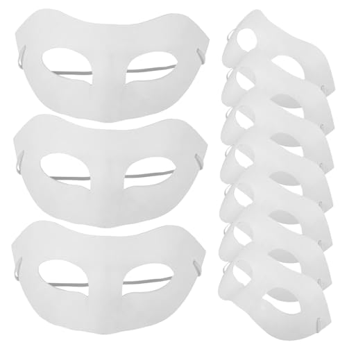 GARIOUANS 10 Stück Teiliges DIY Papiermasken zum Bemalen Leichte Blanko Masken aus Papier für Karneval Fasching Halloween und Partydekoration Kreative Masken zum Selbstgestalten für GARIOUANS 10 Stück Teiliges DIY Papiermasken zum Bemalen Leichte Blanko Masken aus Papier für Karneval Fasching Halloween und Partydekoration Kreative Masken zum Selbstgestalten für von GARIOUANS
