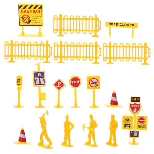 GARIOUANS 108 Stück Teiliges Verkehrszeichen Spielset mit Straßenverkehrsschildern und Baustellenabsperrungen Farbenfrohes Miniatur Straßenbauszenario für Fördert Kreativität und GARIOUANS 108 Stück Teiliges Verkehrszeichen Spielset mit Straßenverkehrsschildern und Baustellenabsperrungen Farbenfrohes Miniatur Straßenbauszenario für Fördert Kreativität und von GARIOUANS