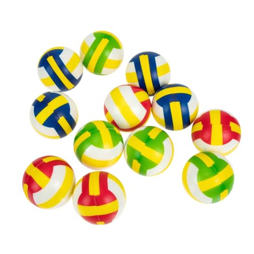 GARIOUANS 12 Stück Bunte Mini Volleyball Stressbälle aus PU Lustige Antistress Dekompression Spielzeuge Handliche Knautschbälle für Erwachsene zur Stresslinderung GARIOUANS 12 Stück Bunte Mini Volleyball Stressbälle aus PU Lustige Antistress Dekompression Spielzeuge Handliche Knautschbälle für Erwachsene zur Stresslinderung von GARIOUANS