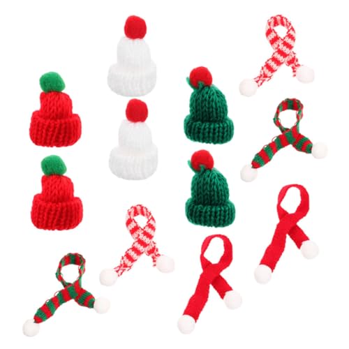 GARIOUANS 12 Stück Teiliges Mini Strickmützen und Schals Weihnachtsmützen Basteln Weihnachtliche Dekoration Puppenzubehör für Flaschendeko DIY Weihnachtsbaum Schmuck mit Weichem Garn GARIOUANS 12 Stück Teiliges Mini Strickmützen und Schals Weihnachtsmützen Basteln Weihnachtliche Dekoration Puppenzubehör für Flaschendeko DIY Weihnachtsbaum Schmuck mit Weichem Garn von GARIOUANS