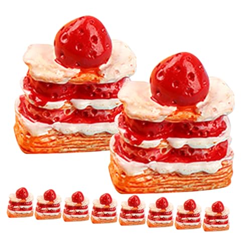 GARIOUANS 12 Stück Teiliges Miniatur Erdbeer Sahne Kuchen Modell Set Realistische Fake Desserts für Puppenhaus Mini Lebensmittel Deko DIY Mikro Landschaft Zubehör für Kreatives Rollenspiel GARIOUANS 12 Stück Teiliges Miniatur Erdbeer Sahne Kuchen Modell Set Realistische Fake Desserts für Puppenhaus Mini Lebensmittel Deko DIY Mikro Landschaft Zubehör für Kreatives Rollenspiel von GARIOUANS