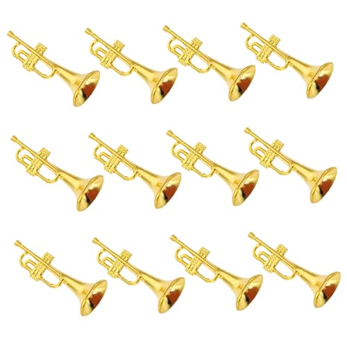GARIOUANS 12 Stück Teiliges Miniatur Musikinstrumentenmodell Goldene Weihnachtsbaum Dekoration Sicher für DIY Weihnachtskranz Zubehör Handliches Design für Kreative Bastelprojekte und GARIOUANS 12 Stück Teiliges Miniatur Musikinstrumentenmodell Goldene Weihnachtsbaum Dekoration Sicher für DIY Weihnachtskranz Zubehör Handliches Design für Kreative Bastelprojekte und von GARIOUANS