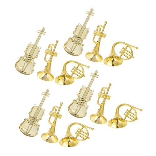 GARIOUANS 12 Stück Teiliges Weihnachtsbaum Deko Miniatur Musikinstrumente Violine Horn Trompete in Detailreiche Festival Anhänger für DIY Weihnachtsdeko Basteln für Familie und Freunde GARIOUANS 12 Stück Teiliges Weihnachtsbaum Deko Miniatur Musikinstrumente Violine Horn Trompete in Detailreiche Festival Anhänger für DIY Weihnachtsdeko Basteln für Familie und Freunde von GARIOUANS