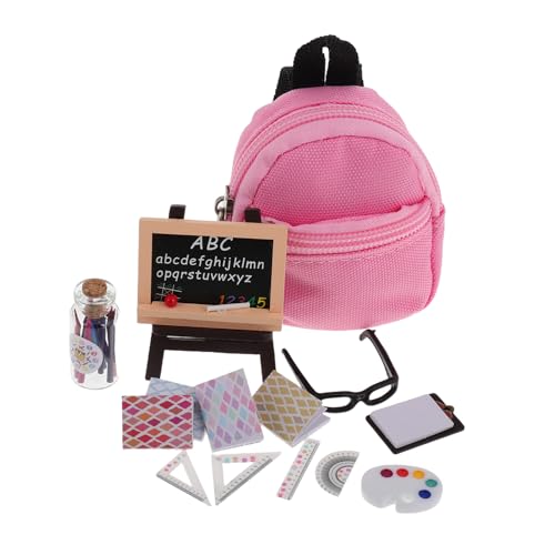 GARIOUANS 16stücke Teiliges Miniatur-schulbedarf-Set Mit Rucksack Tafel Lineal Und Lernwerkzeugen Für Puppenhaus Im Maßstab Zubehör Für Kreative Lernaktivitäten GARIOUANS 16stücke Teiliges Miniatur-schulbedarf-Set Mit Rucksack Tafel Lineal Und Lernwerkzeugen Für Puppenhaus Im Maßstab Zubehör Für Kreative Lernaktivitäten von GARIOUANS