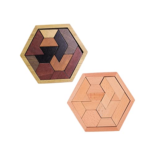 GARIOUANS 2 Sätze Hexagon Holzpuzzle mit Glatten Kanten Pädagogisches Denkspielzeug für Fördert Beobachtung Ausdauer und Soziale Fähigkeiten Kreatives Sechseckiges Holzspielzeug für Junge GARIOUANS 2 Sätze Hexagon Holzpuzzle mit Glatten Kanten Pädagogisches Denkspielzeug für Fördert Beobachtung Ausdauer und Soziale Fähigkeiten Kreatives Sechseckiges Holzspielzeug für Junge von GARIOUANS