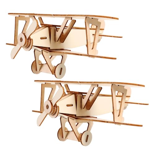 GARIOUANS 2 Sätze Holz Puzzle Flugzeug Modell DIY Bausatz Pädagogisches Dekoratives Holzflugzeug für Bastler Wohnraumdeko und Lernspielzeug GARIOUANS 2 Sätze Holz Puzzle Flugzeug Modell DIY Bausatz Pädagogisches Dekoratives Holzflugzeug für Bastler Wohnraumdeko und Lernspielzeug von GARIOUANS