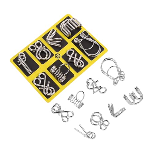 GARIOUANS 2 Sätze Intelligentes Unlock Metall Puzzle Edelstahl draht Rätselset Gehirntrainingsspiel für Konzentration und Geschicklichkeit Pädagogisches Denkspiel für Erwachsene GARIOUANS 2 Sätze Intelligentes Unlock Metall Puzzle Edelstahl draht Rätselset Gehirntrainingsspiel für Konzentration und Geschicklichkeit Pädagogisches Denkspiel für Erwachsene von GARIOUANS