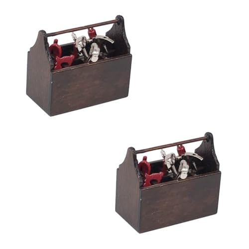 GARIOUANS 2sätze Miniatur-werkzeugkasten-Modell Aus Holz Und Legierung Dekoration Für Mini-Szene Naturgetreues Mini-Haus-Layout Fein Und Schick GARIOUANS 2sätze Miniatur-werkzeugkasten-Modell Aus Holz Und Legierung Dekoration Für Mini-Szene Naturgetreues Mini-Haus-Layout Fein Und Schick von GARIOUANS