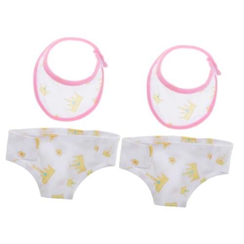 GARIOUANS 2sätze Puppenunterwäsche Set Mit Puppenwindeln Und Lätzchen Für Dolls Für Mädchen Und Jungen Puppenoutfits Und Zubehör GARIOUANS 2sätze Puppenunterwäsche Set Mit Puppenwindeln Und Lätzchen Für Dolls Für Mädchen Und Jungen Puppenoutfits Und Zubehör von GARIOUANS