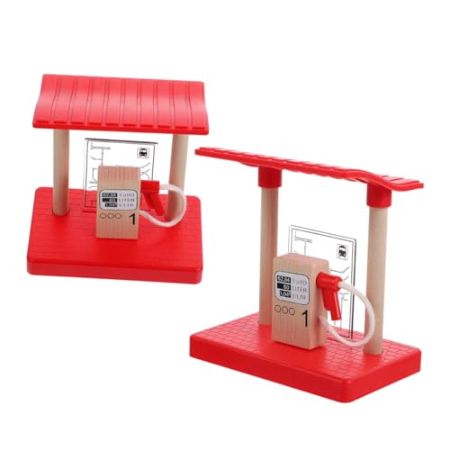 GARIOUANS 2 Stück Holz Eisenbahn Gleis Zubehör mit Tankstellen und Bahnübergang für Rollenspiel Zug Szenerie Pädagogisch Fördernd Handlich Robust GARIOUANS 2 Stück Holz Eisenbahn Gleis Zubehör mit Tankstellen und Bahnübergang für Rollenspiel Zug Szenerie Pädagogisch Fördernd Handlich Robust von GARIOUANS