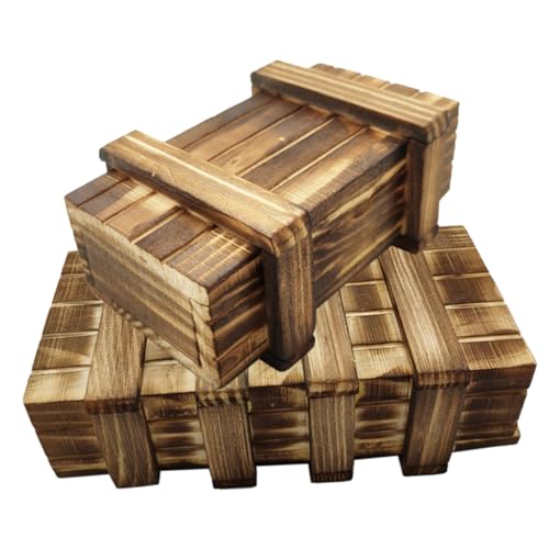 GARIOUANS 2 Stück Holz Rätselbox Holzspielzeug für Lernspielzeug Logischem Denken und Feinmotorik Sichere Holzbox mit Geheimfach Pädagogisches Geschenk für Geburtstag und Feiertage GARIOUANS 2 Stück Holz Rätselbox Holzspielzeug für Lernspielzeug Logischem Denken und Feinmotorik Sichere Holzbox mit Geheimfach Pädagogisches Geschenk für Geburtstag und Feiertage von GARIOUANS