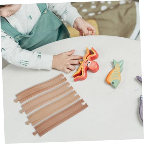 GARIOUANS 2 Stück Holzeisenbahn Gleis Erweiterung Gebogenes Schienenzubehör für Einfach zu Montieren Robuste Holzstruktur Geeignet für Kreative Bahn szenen und DIY Spielspaß GARIOUANS 2 Stück Holzeisenbahn Gleis Erweiterung Gebogenes Schienenzubehör für Einfach zu Montieren Robuste Holzstruktur Geeignet für Kreative Bahn szenen und DIY Spielspaß von GARIOUANS