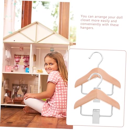 GARIOUANS 2 Stück Mini Holzkleiderbügel für Puppenkleidung Stabile Kleine Puppenbügel Praktische Dekoration für Puppenschrank und Puppenzubehör Leicht und Platzsparend GARIOUANS 2 Stück Mini Holzkleiderbügel für Puppenkleidung Stabile Kleine Puppenbügel Praktische Dekoration für Puppenschrank und Puppenzubehör Leicht und Platzsparend von GARIOUANS