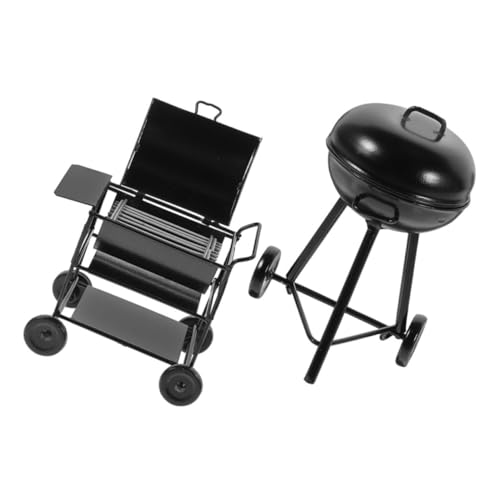 GARIOUANS 2 Stück Miniatur BBQ Grill Teilig Detailgetreues Mini Dollhouse Grillmodell aus Schwarzem Realistisches Puppenhaus Zubehör Pädagogisches Lernspielzeug für Vintage Outdoor GARIOUANS 2 Stück Miniatur BBQ Grill Teilig Detailgetreues Mini Dollhouse Grillmodell aus Schwarzem Realistisches Puppenhaus Zubehör Pädagogisches Lernspielzeug für Vintage Outdoor von GARIOUANS