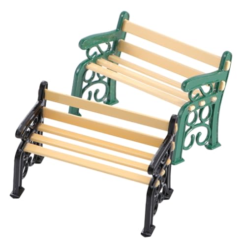 GARIOUANS 2 Stück Teiliges Miniatur Gartenbank aus Grün und Schwarz Detailreiche Puppenhaus Möbel Dekorative Miniatur Sitzgelegenheit für Puppenhaus Garten und Terrassen Dioramen GARIOUANS 2 Stück Teiliges Miniatur Gartenbank aus Grün und Schwarz Detailreiche Puppenhaus Möbel Dekorative Miniatur Sitzgelegenheit für Puppenhaus Garten und Terrassen Dioramen von GARIOUANS