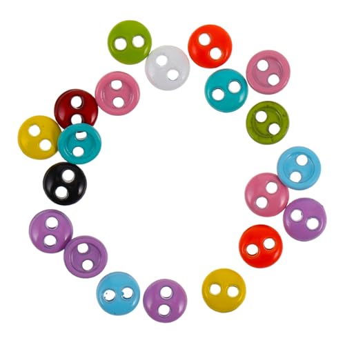 GARIOUANS 20 Stück Teiliges Bunte Mini Puppenknöpfe aus Metalllegierung Ultrasmall Zwei Vielseitig für Puppenkleidung Einfache Befestigung Langlebig für DIY Puppenkleider GARIOUANS 20 Stück Teiliges Bunte Mini Puppenknöpfe aus Metalllegierung Ultrasmall Zwei Vielseitig für Puppenkleidung Einfache Befestigung Langlebig für DIY Puppenkleider von GARIOUANS