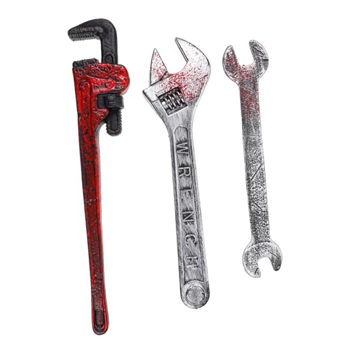 GARIOUANS 3 Stück Falsche Schraubenschlüsselrequisiten Halloween-Requisitenwerkzeuge Halloween -Party Fake Wrach Requent Cosplay Schraubenschlüssel Plastik GARIOUANS 3 Stück Falsche Schraubenschlüsselrequisiten Halloween-Requisitenwerkzeuge Halloween -Party Fake Wrach Requent Cosplay Schraubenschlüssel Plastik von GARIOUANS