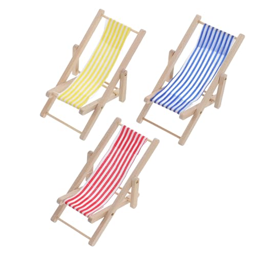 GARIOUANS 3 Stück Klappbare Miniatur Strandliege Teiliges Bunte Puppenhaus Deko Faltbare Robuste Mini Strandstühle für DIY Mikrolandschaft und Garten GARIOUANS 3 Stück Klappbare Miniatur Strandliege Teiliges Bunte Puppenhaus Deko Faltbare Robuste Mini Strandstühle für DIY Mikrolandschaft und Garten von GARIOUANS
