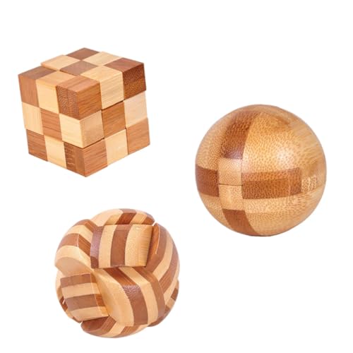 GARIOUANS 3 Stück Teiliges Kongming Lock Puzzle Intellektuelles Denkspielzeug Kreativität und Eltern Junge Mädchen Interaktion Pädagogisch Geeignet für Erwachsene GARIOUANS 3 Stück Teiliges Kongming Lock Puzzle Intellektuelles Denkspielzeug Kreativität und Eltern Junge Mädchen Interaktion Pädagogisch Geeignet für Erwachsene von GARIOUANS