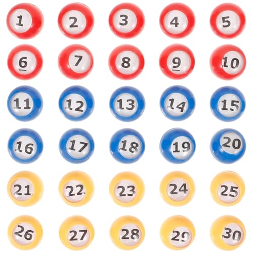 GARIOUANS 30 Stück Teiliges Bunte Nummerierte Bingo Raffle Kugeln aus Kunststoff Lichtechte Leichte Spielbälle für Tombola und Gewinnspiele Wiederverwendbar Sichtbar für Partyspiele GARIOUANS 30 Stück Teiliges Bunte Nummerierte Bingo Raffle Kugeln aus Kunststoff Lichtechte Leichte Spielbälle für Tombola und Gewinnspiele Wiederverwendbar Sichtbar für Partyspiele von GARIOUANS