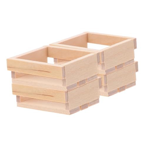 GARIOUANS 4 Stück Miniatur Holz Aufbewahrungskorb Stabile Holzboxen mit Hohldesign Vielseitig Einsetzbar für Puppenhaus Dekoration Garten Kleine Gegenstände Ordnen Puppenhaus Zubehör GARIOUANS 4 Stück Miniatur Holz Aufbewahrungskorb Stabile Holzboxen mit Hohldesign Vielseitig Einsetzbar für Puppenhaus Dekoration Garten Kleine Gegenstände Ordnen Puppenhaus Zubehör von GARIOUANS