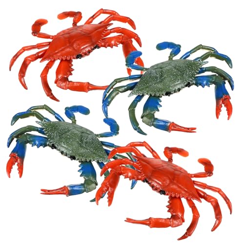 GARIOUANS 4 Stück Realistisches Krabbenspielzeug für Schwimmfähige Meeresbewohner Figuren in Blau und Rot Sicheres Pädagogisches Modell für Bad und Pool Kreatives Lernspielzeug GARIOUANS 4 Stück Realistisches Krabbenspielzeug für Schwimmfähige Meeresbewohner Figuren in Blau und Rot Sicheres Pädagogisches Modell für Bad und Pool Kreatives Lernspielzeug von GARIOUANS