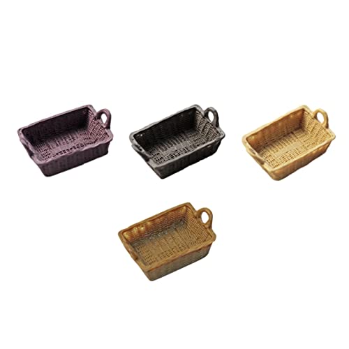 GARIOUANS 4 Stück Teiliges Mini Aufbewahrungskorb aus Resin Realistische Miniatur Körbe in Khaki Schwarz Dekorativ für Puppenhaus Basteln und Mini Wohnaccessoires GARIOUANS 4 Stück Teiliges Mini Aufbewahrungskorb aus Resin Realistische Miniatur Körbe in Khaki Schwarz Dekorativ für Puppenhaus Basteln und Mini Wohnaccessoires von GARIOUANS