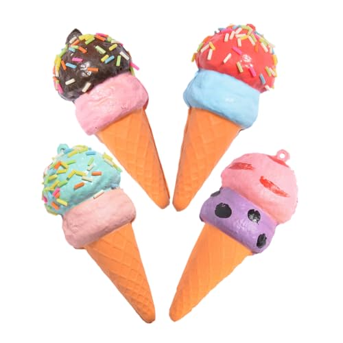 GARIOUANS 4 Stück Teiliges Realistisches Eiscreme mit Doppellagigem Design Weichem Druckbarem Material Leicht und Tragbar Künstliche Eistüten Requisiten für Dekorieren GARIOUANS 4 Stück Teiliges Realistisches Eiscreme mit Doppellagigem Design Weichem Druckbarem Material Leicht und Tragbar Künstliche Eistüten Requisiten für Dekorieren von GARIOUANS