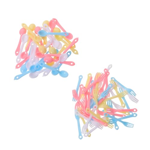 GARIOUANS 40 Sätze Mini Gabeln und Löffel für Puppenhaus Zubehör Realistische Kleine Essutensilien für Kreative Dekoration und Pädagogisches Rollenspiel GARIOUANS 40 Sätze Mini Gabeln und Löffel für Puppenhaus Zubehör Realistische Kleine Essutensilien für Kreative Dekoration und Pädagogisches Rollenspiel von GARIOUANS