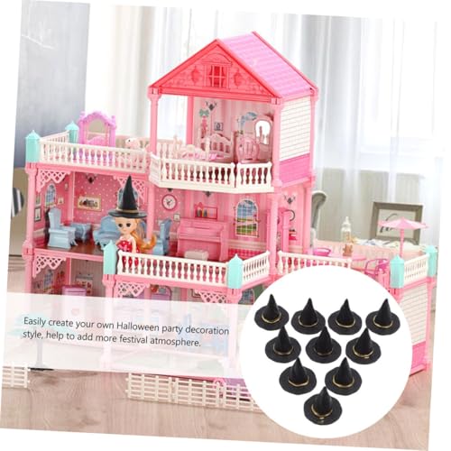 GARIOUANS 40 Stück Mini Hexenhüte aus Schwarzem Kunststoff Handgefertigte Leichte DIY Hexenhut Dekorationen Kleine Party Accessoires für Halloween für Puppenhaus und Bastelprojekte GARIOUANS 40 Stück Mini Hexenhüte aus Schwarzem Kunststoff Handgefertigte Leichte DIY Hexenhut Dekorationen Kleine Party Accessoires für Halloween für Puppenhaus und Bastelprojekte von GARIOUANS