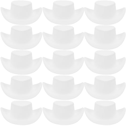 GARIOUANS 40 Stück Miniatur Cowgirl Hüte aus Kunststoff Leichte Kleine Puppenhüte für DIY Bastelprojekte Partydekoration und Puppenhaus Zubehör Weiß Robust und Kompakt GARIOUANS 40 Stück Miniatur Cowgirl Hüte aus Kunststoff Leichte Kleine Puppenhüte für DIY Bastelprojekte Partydekoration und Puppenhaus Zubehör Weiß Robust und Kompakt von GARIOUANS